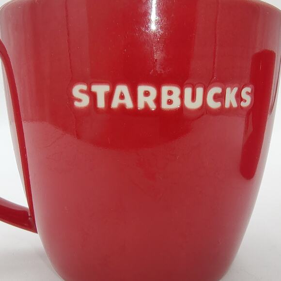 Starbucks 16 oz Ceramic Mug Set Red Partridge Bird Coffee Cups 2011 Holiday - Picture 12 of 13